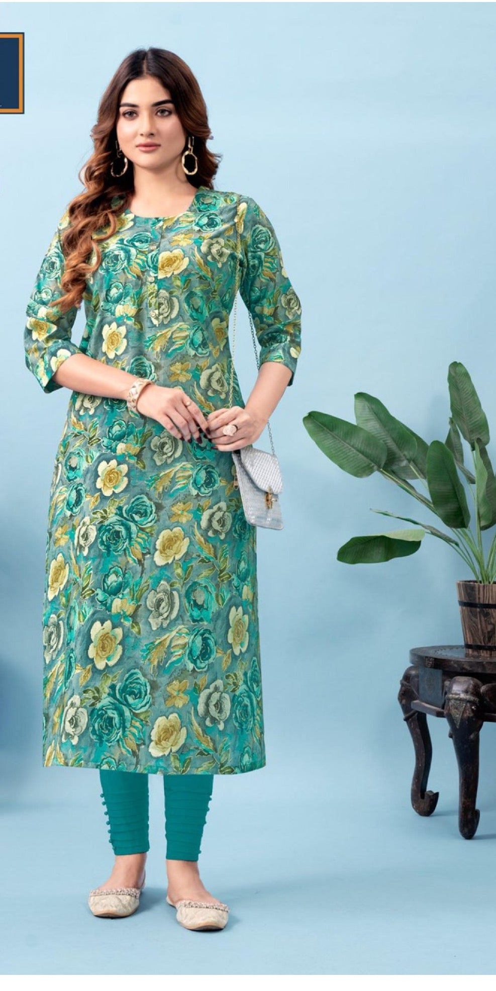 Straight printed Top