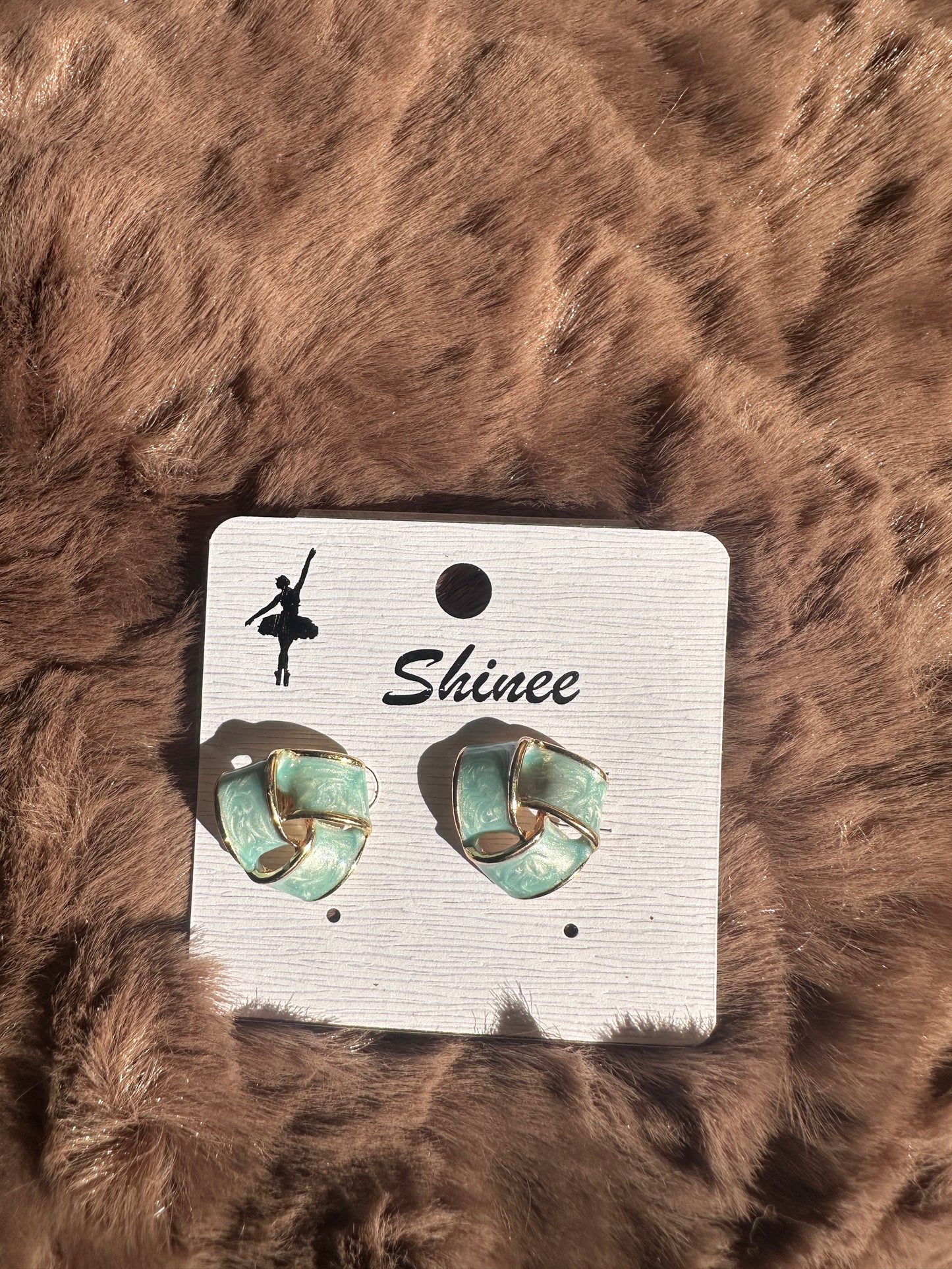 Enamel studs in blue