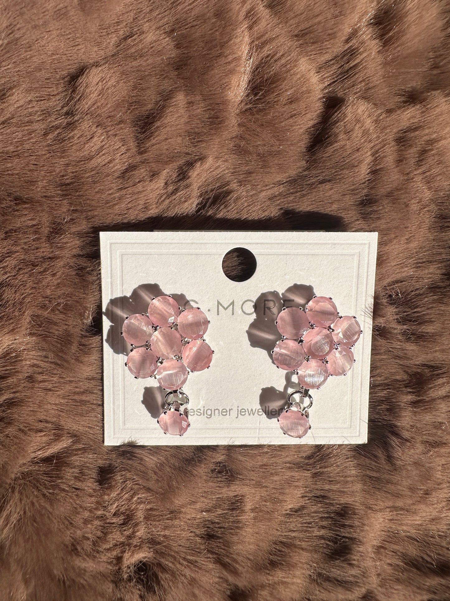 Pink-Toned Contemporary Studs Earrings