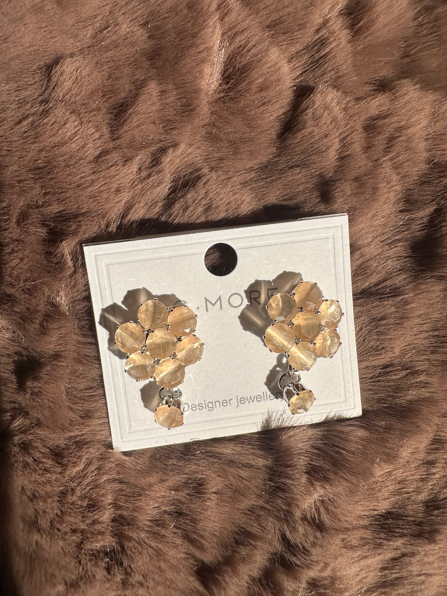 Gold-Toned Contemporary Studs Earrings