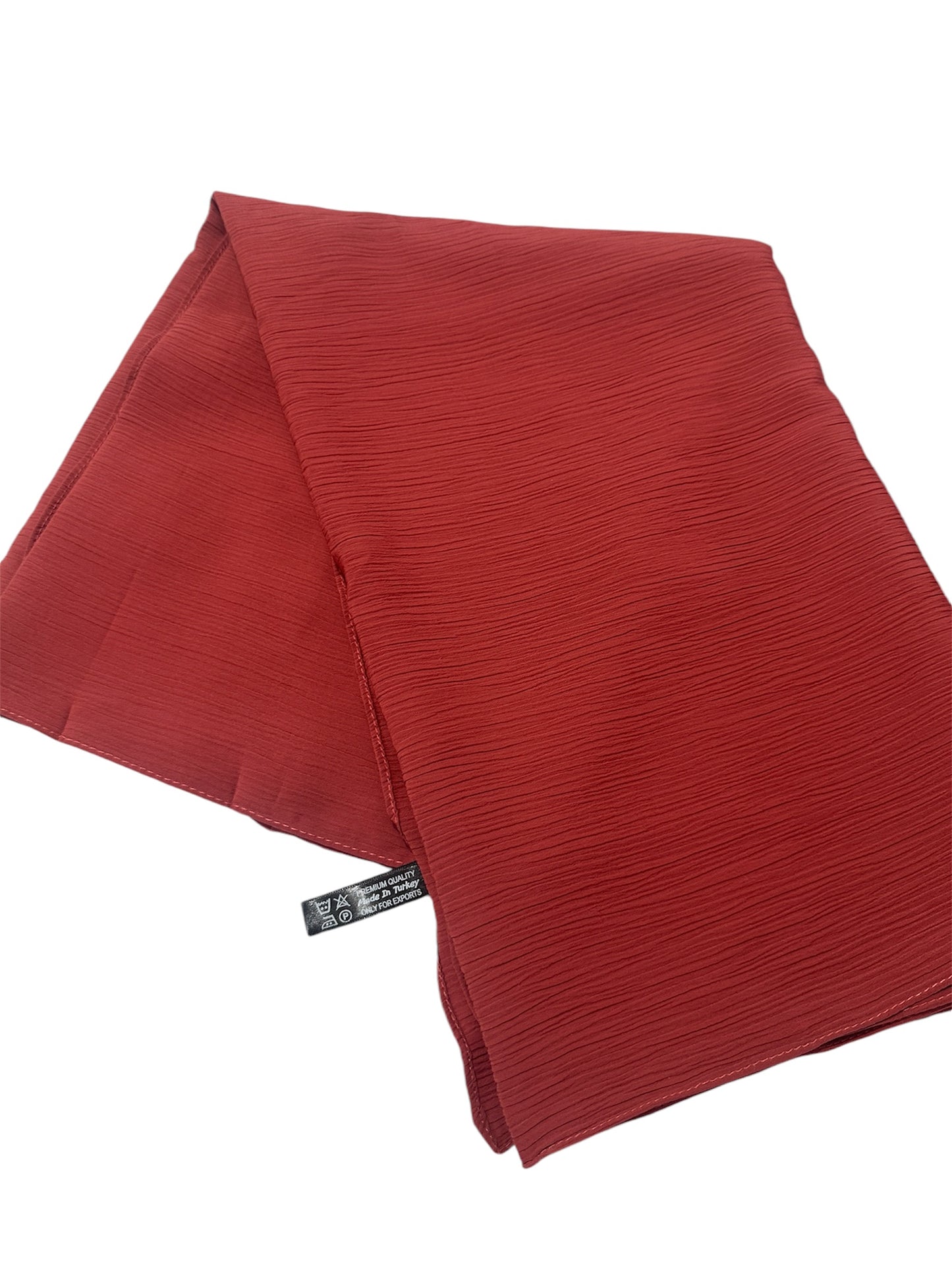 Maroon red color Premium quality Wrinkle Ironless crinkled hijab