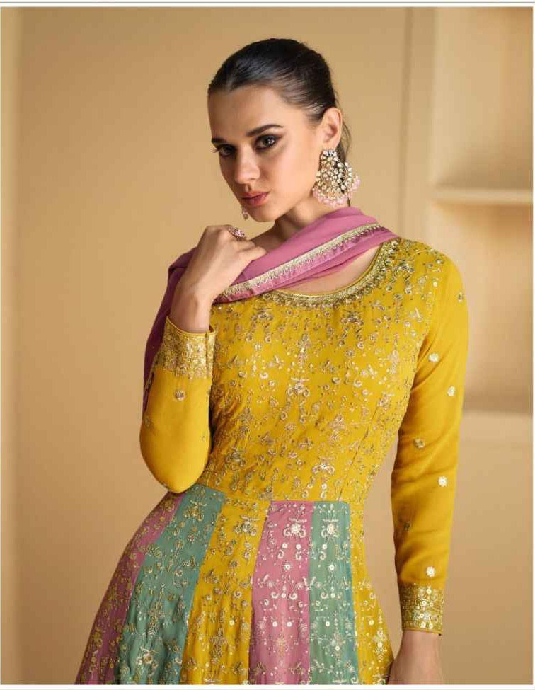 Designer Stylish Colorful Gown