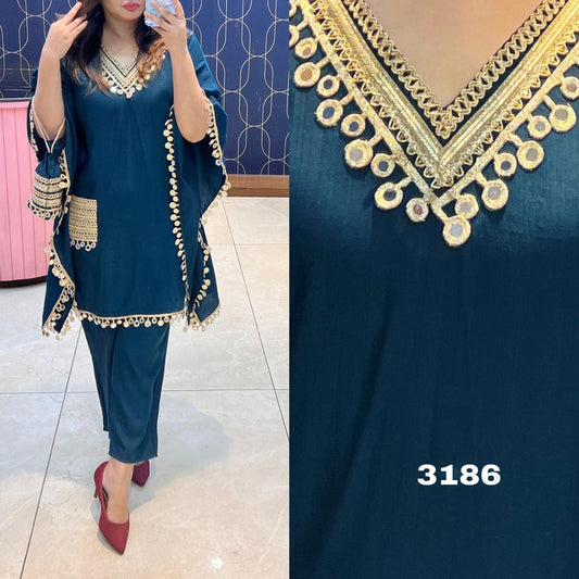 Teal blue cord set