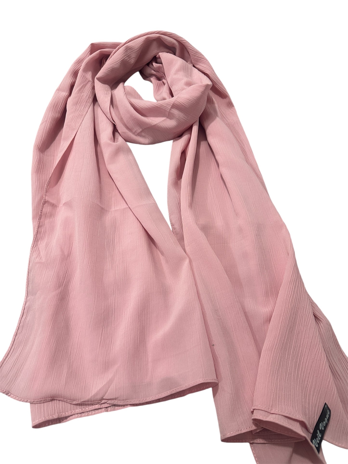 Pink  color Premium quality Wrinkle Ironless crinkled hijab