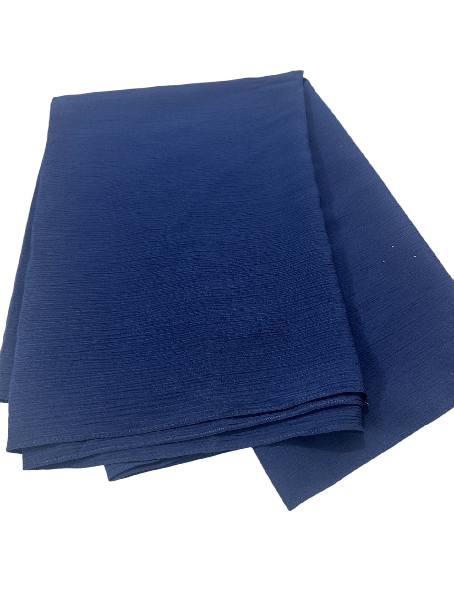 Blue color Premium quality Wrinkle Ironless crinkled hijab