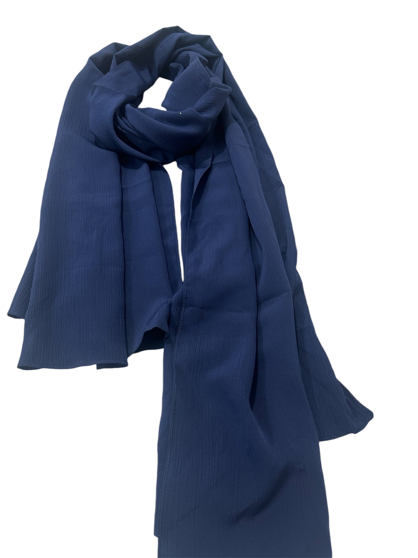Blue color Premium quality Wrinkle Ironless crinkled hijab