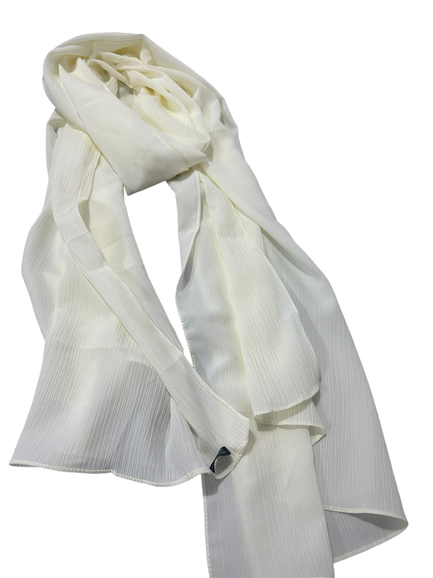 Cream white color Premium quality Wrinkle Ironless crinkled hijab