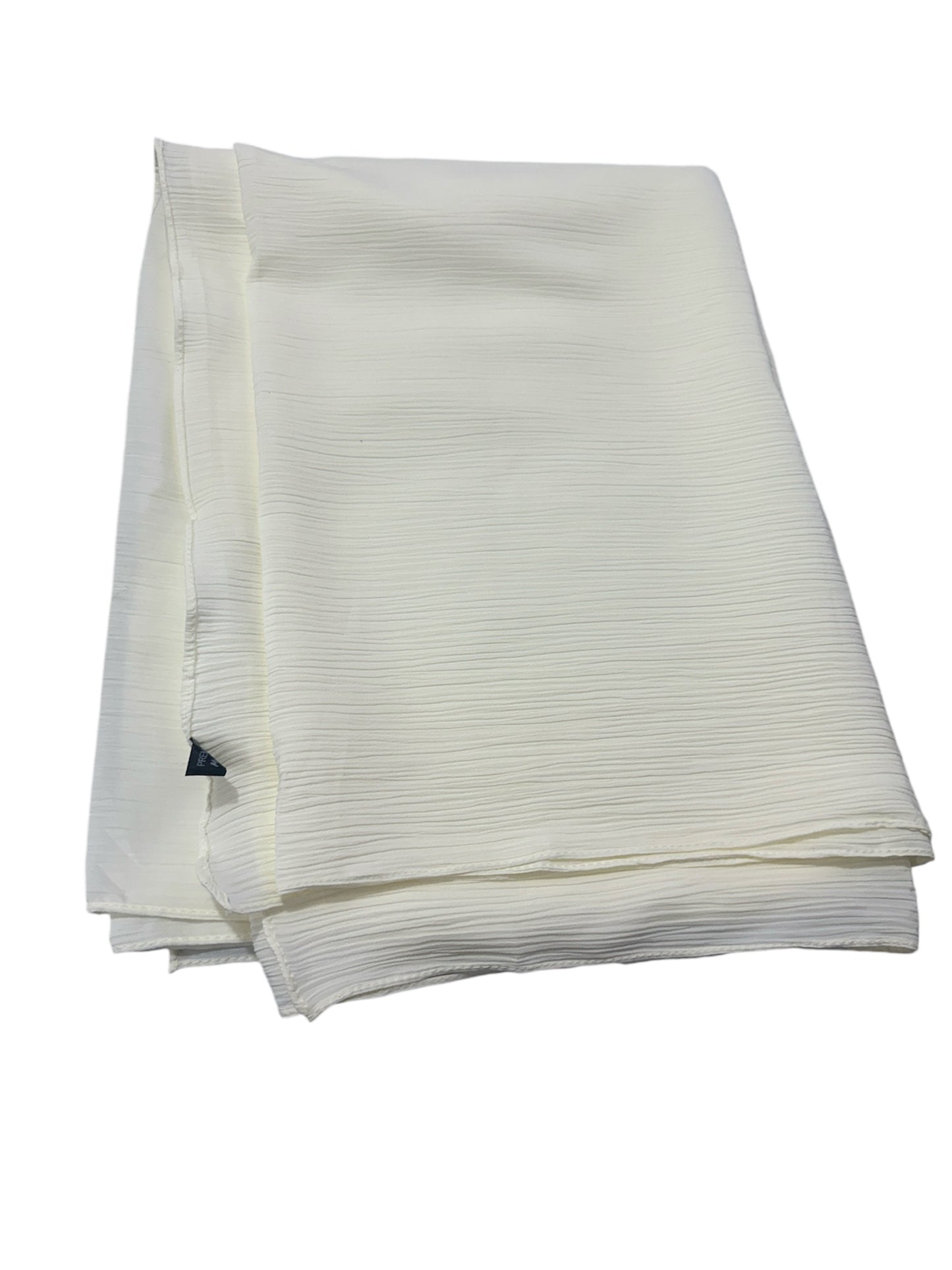 Cream white color Premium quality Wrinkle Ironless crinkled hijab