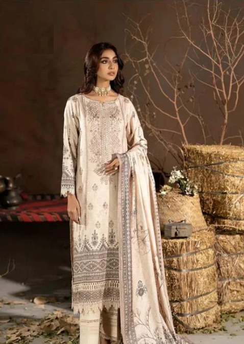 Peach color Lawn Cotton
